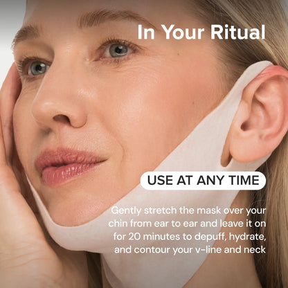 24K Gold V-Line Lifting Mask – Collagen Jawline & Neck Firming Mask (20 PCS)