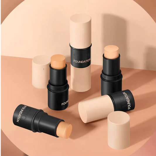 Matte Concealer & Foundation Stick – 5-Shade CoverBlend for Acne, Dark Circles & Contouring